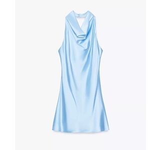 Zara Light Blue Backless Dress